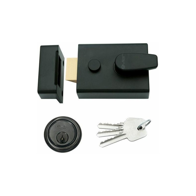 Zamek drzw. nawierzchniowy 60mm b/w czar