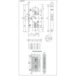 Zamek magnetyczny łazienkowy 96/60 F18 biały mod. POLARIS 2XT