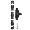 Komplet typu Cremone klamka z prowadnicami i adapterem mod. RY 59 3PX60 do okien francuskich