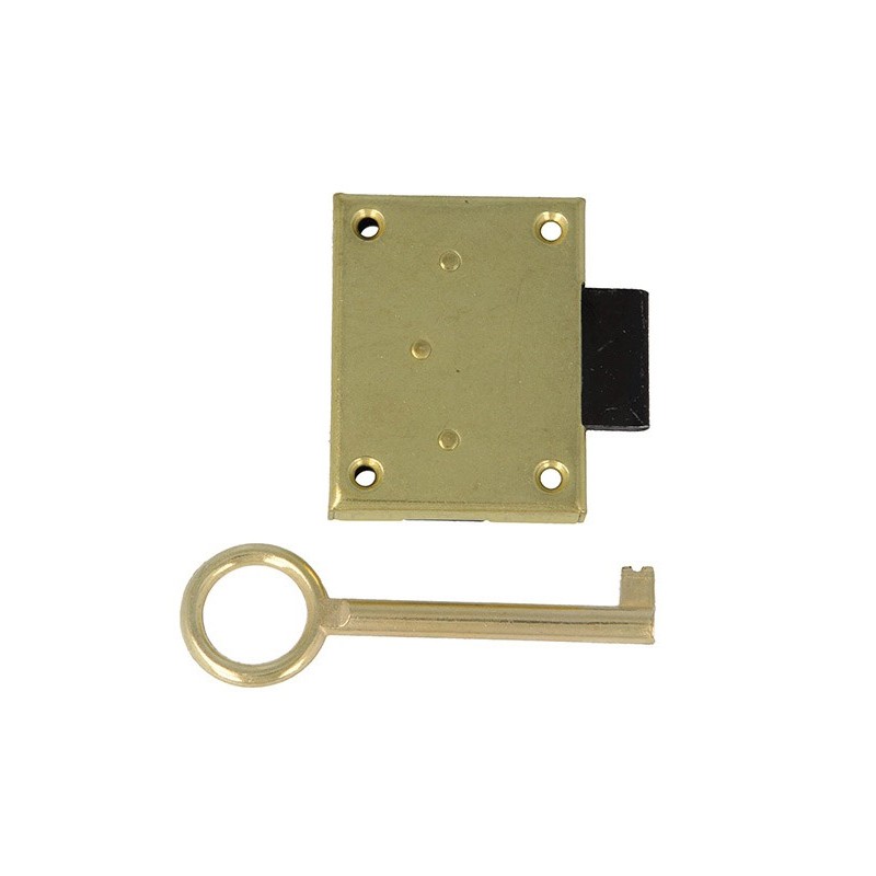 Zamek meblowy nawierzchniowy D-30mm mosiężny mod. 9