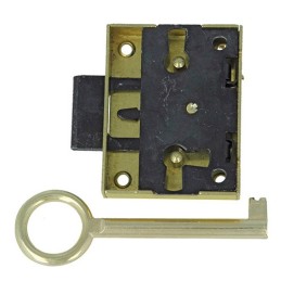 Zamek meblowy nawierzchniowy D-30mm mosiężny mod. 9