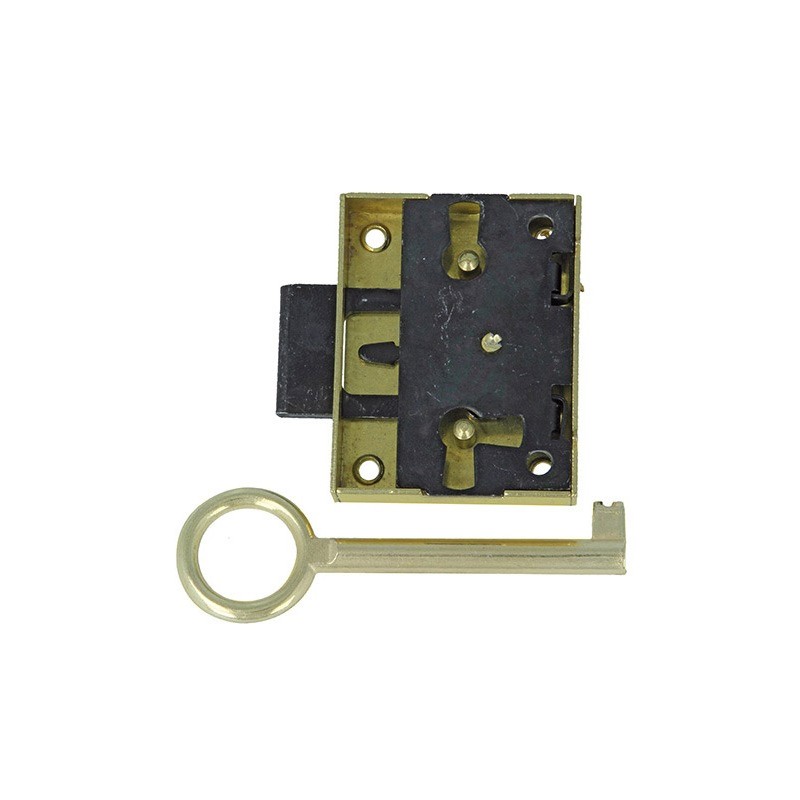 Zamek meblowy nawierzchniowy D-35mm mosiężny mod. 9