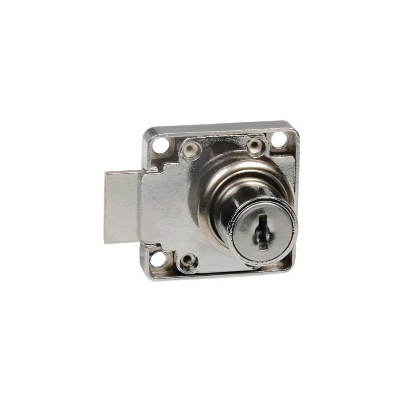 Zamek meblowy fi.19mm niklowany Prawy mod. 7