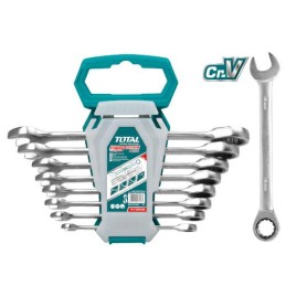 Klucze płasko-oczkowe z grzechotką zestaw 8szt. THT102RK086