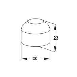 Odbój drzwiowy 30x23mm biały odbojnik podłogowy mod. CILINDRO