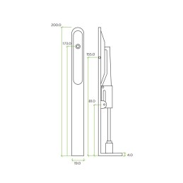 Zasuwa czołowa biały mat 20x200mm mod. Flush Bolt