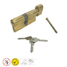 Wkładka z gałką do drzwi 70mm G35/35 mosiądz połysk mod. 9500