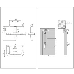 Zaczep zasuwy wewnętrznej
