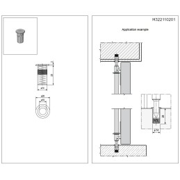 Zaczep ze sprężyną 10mm złoty tulejka do zasuwy czołowej AGB