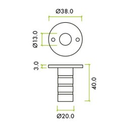 Zaczep ze sprężyną zasuwy Flush Bolt fi. 13mm biały matowy