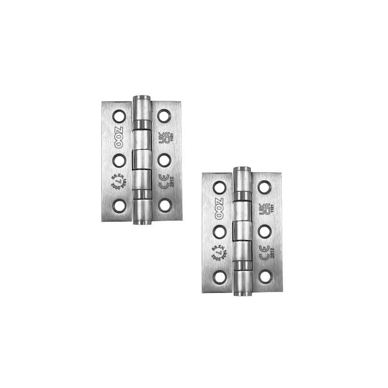 Zawias do drzwi 76x50mm stal nierdzewna INOX splatany 2szt.