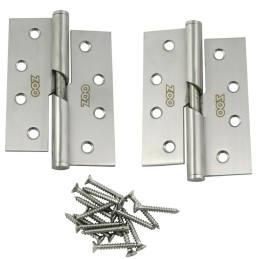 Zawias do drzwi 102x76mm stal nierdzewna INOX samozamykający LEWY (pl) 2szt.