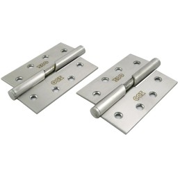 Zawias do drzwi 102x76mm stal nierdzewna INOX samozamykający LEWY (pl) 2szt.