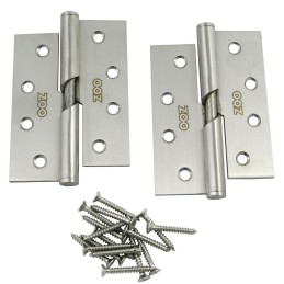 Zawias do drzwi 102x76mm stal nierdzewna INOX samozamykający PRAWY (pl) 2szt.