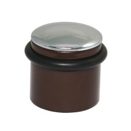 Odbój drzwiowy 25x27mm brązowy / chrom odbojnik podłogowy 2szt. O-RING ref. 503