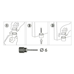 Odbój drzwiowy 25x27mm brązowy / chrom odbojnik podłogowy 2szt. O-RING ref. 503