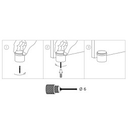 Odbój drzwiowy 25x27mm biały odbojnik podłogowy 2szt. O-RING ref. 503