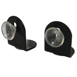 Odbój drzwiowy z przyssawką 30x37mm czarny odbojnik podłogowy mod. VENTOSA 2szt. R502