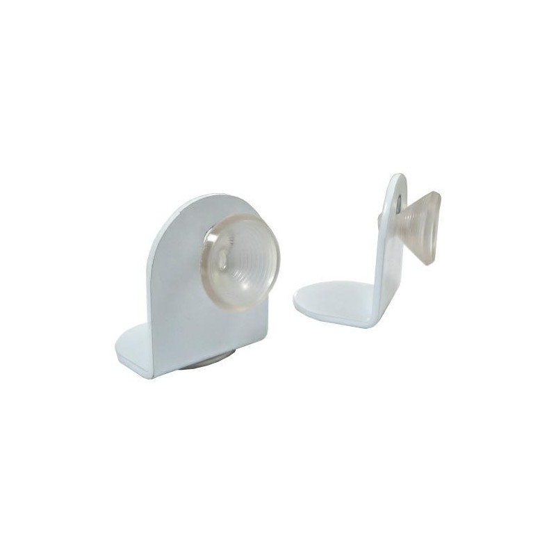 Odbój drzwiowy z przyssawką 30x37mm biały podłogowy mod. VENTOSA 2szt. R502