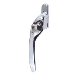 Klamka okienna z kluczykiem Overture Lock 40x7 chromowana Lewa