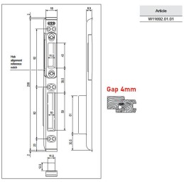 Zacz.z ryg.zas.4mm/18x208x8,5 s