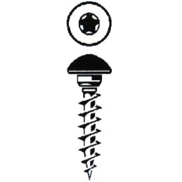 Wkręty czarne 6x20 TX łeb grzybkowy Panelvit 100szt