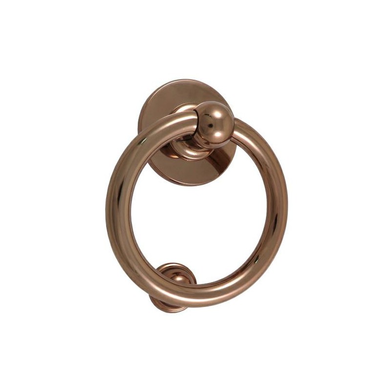 Kołatka drzwiowa Bull Ring miedziana 127mm okrągła