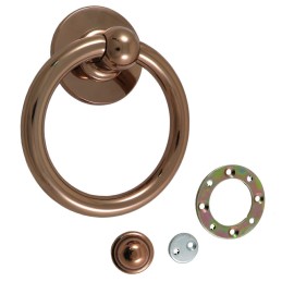 Kołatka drzwiowa Bull Ring miedziana 127mm okrągła