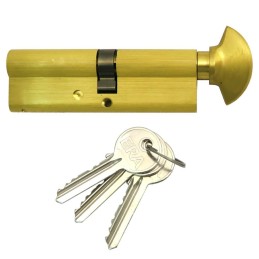 Wkładka z gałką do drzwi 95mm G45/50 mosiężna BS 1 Kitemark