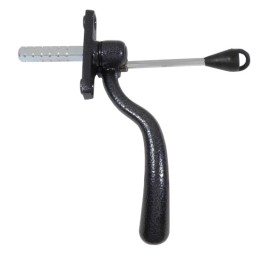 Klamka okienna z blokadą czarny antyk mod. Tear Drop Prawa