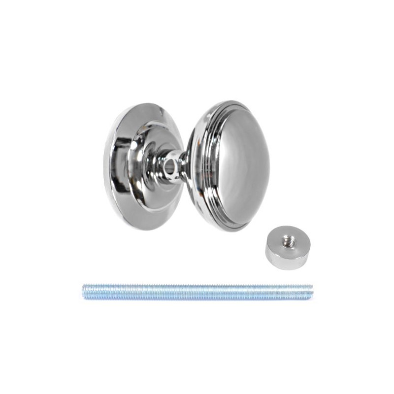 Gałka drzwiowa stała  mod. ROUND 75mm HX chrom połysk