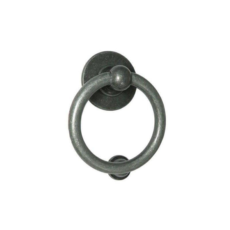 Kołatka drzwiowa Bull Ring srebrny pył 127mm okrągła