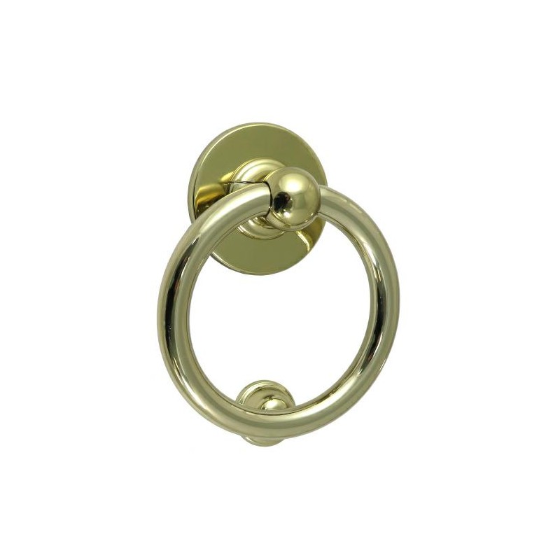 Kołatka drzwiowa Bull Ring Hardex złota 127mm okrągła