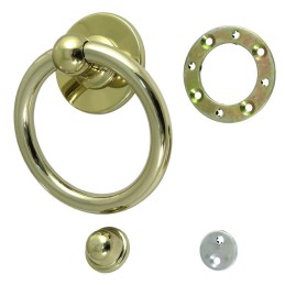 Kołatka drzwiowa Bull Ring Hardex złota 127mm okrągła