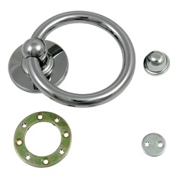 Kołatka drzwiowa Bull Ring Hardex 127mm chromowana okrągła