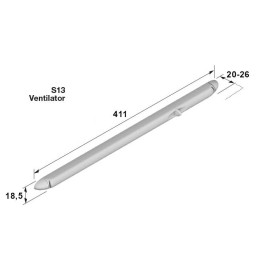 Nawiewnik 411mm brązowy 2700EA przykręcany mod.S13