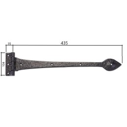 Zawias T 18" / 457mm czarny