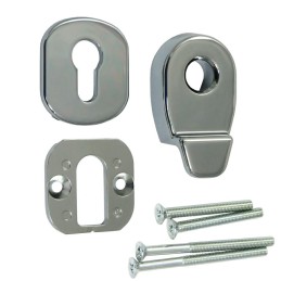 Szyld antywłamaniowy na wkładkę z pochwytem chrom Heritage