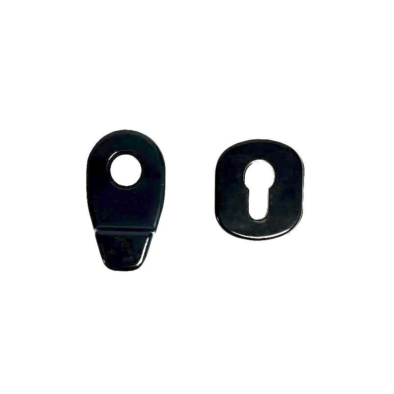 Szyld antywłamaniowy na wkładkę z pochwytem czarny Heritage