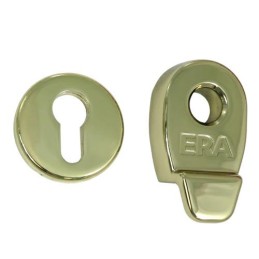 Szyld wkładki z pochwytem złoty, rozeta antywłamaniowa mod. Heritage