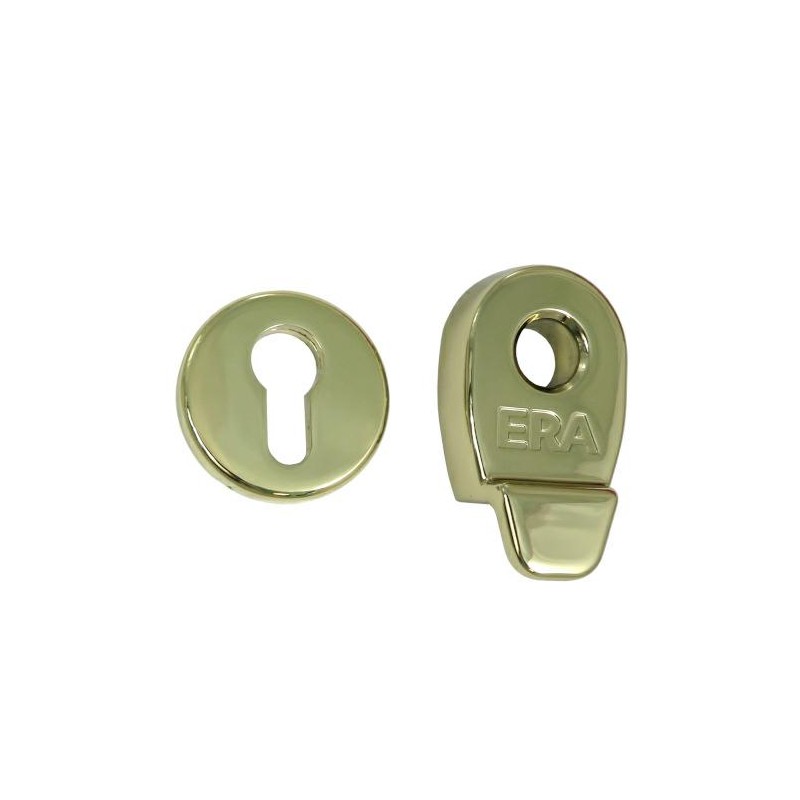 Szyld wkładki z pochwytem złoty, rozeta antywłamaniowa mod. Heritage