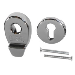 Szyld wkładki z pochwytem Chrom, rozeta antywłamaniowa mod. Heritage