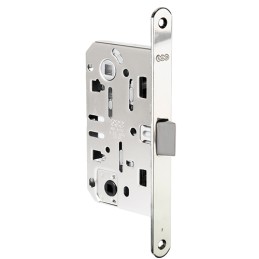 Zamek drzwiowy łazienkowy 96/60 niklowany F18 Mediana EVOLUTION