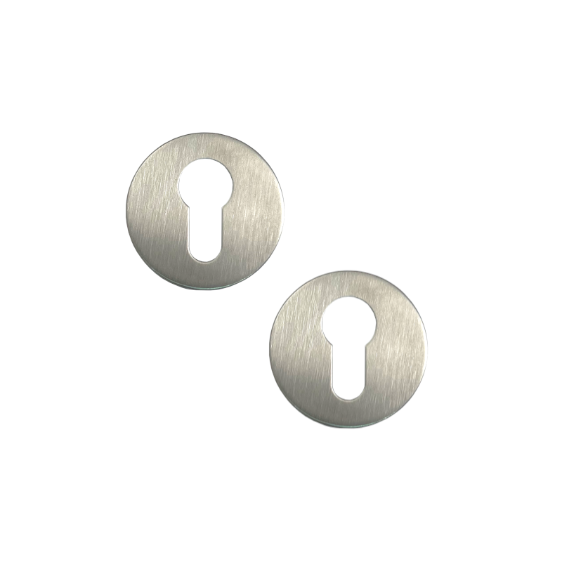 Szyld na wkładkę okrągły 50mm stal szczotkowana