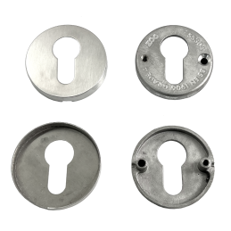 Szyld na wkładkę okrągły 50mm stal szczotkowana