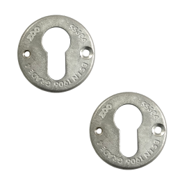 Szyld na wkładkę okrągły 50mm stal szczotkowana