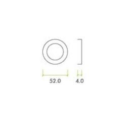 Szyld na wkładkę okrągły 50mm stal szczotkowana