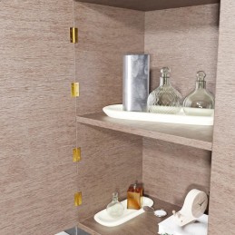 Zawias meblowy 38x25mm mosiężny splatany mod. 1002