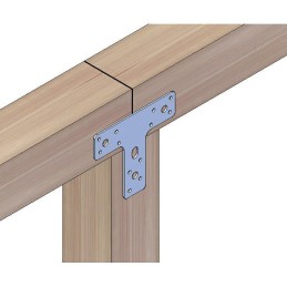 Łącznik płaski typ T stalowy 70x50x16mm żółty ocynk mod.506 do konstrukcji drewnianych