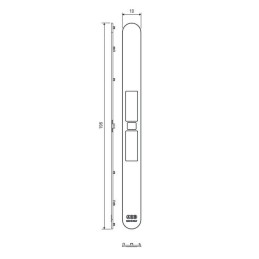 Maskownica do zamka TOUCH z językiem czarna